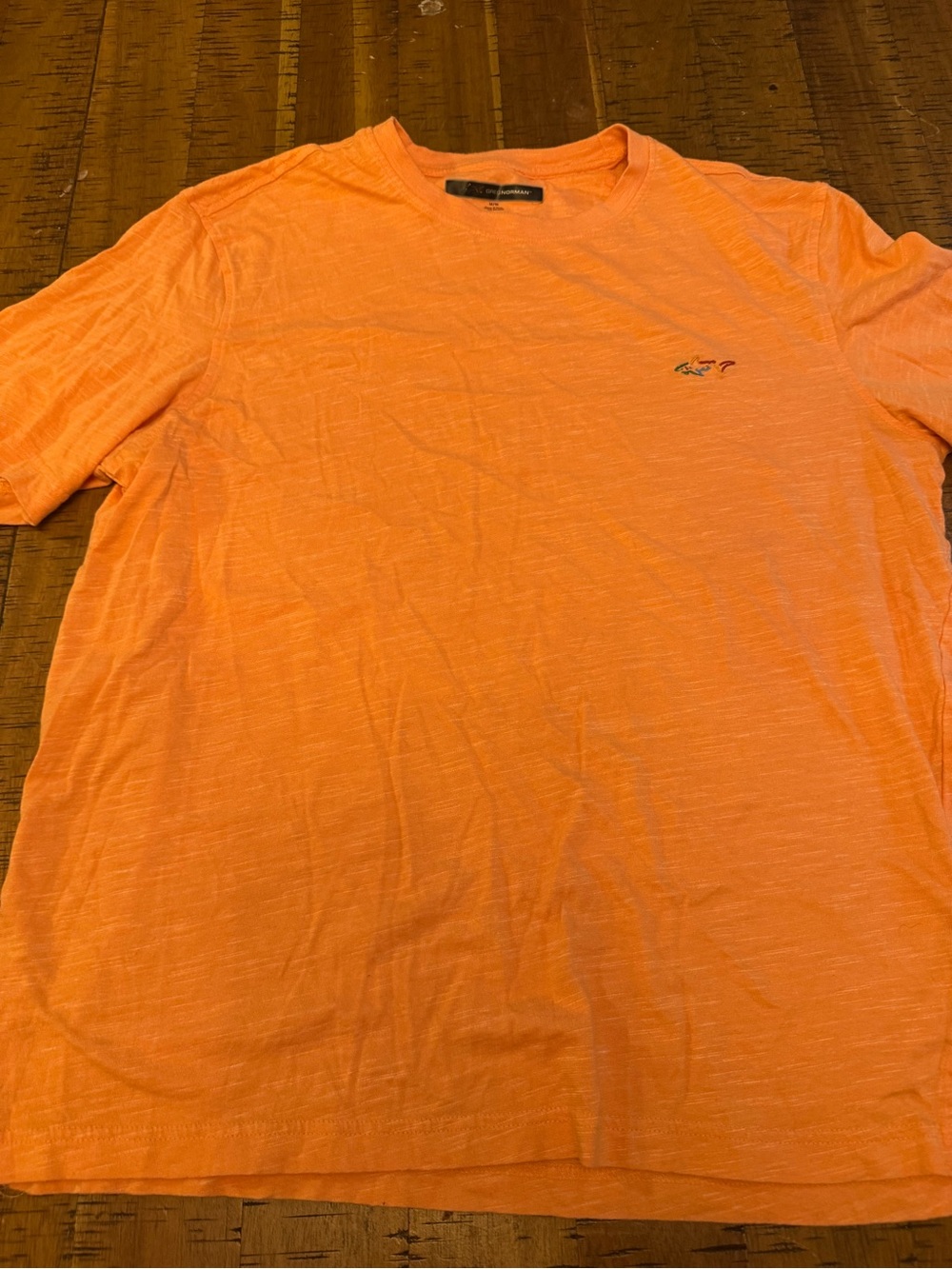 Greg Norman Collection Medium Orange Crew Neck Short Sleeve Tee